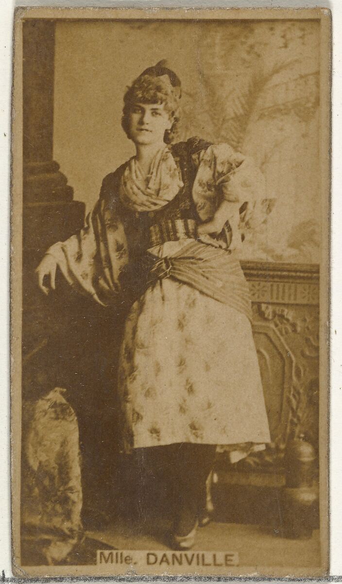 Mlle. Danville, from the Actors and Actresses series (N145-8) issued by Duke Sons & Co. to promote Duke Cigarettes, Issued by W. Duke, Sons &amp; Co. (New York and Durham, N.C.), Albumen photograph 