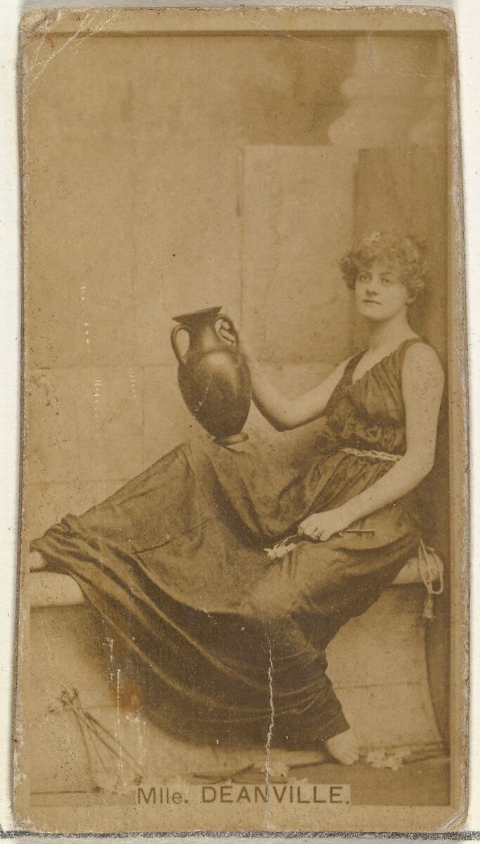 Mlle. Deanville, from the Actors and Actresses series (N145-8) issued by Duke Sons & Co. to promote Duke Cigarettes, Issued by W. Duke, Sons &amp; Co. (New York and Durham, N.C.), Albumen photograph 