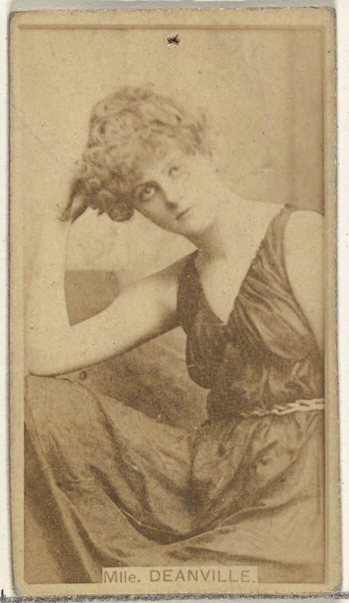 Mlle. Deanville, from the Actors and Actresses series (N145-8) issued by Duke Sons & Co. to promote Duke Cigarettes, Issued by W. Duke, Sons &amp; Co. (New York and Durham, N.C.), Albumen photograph 