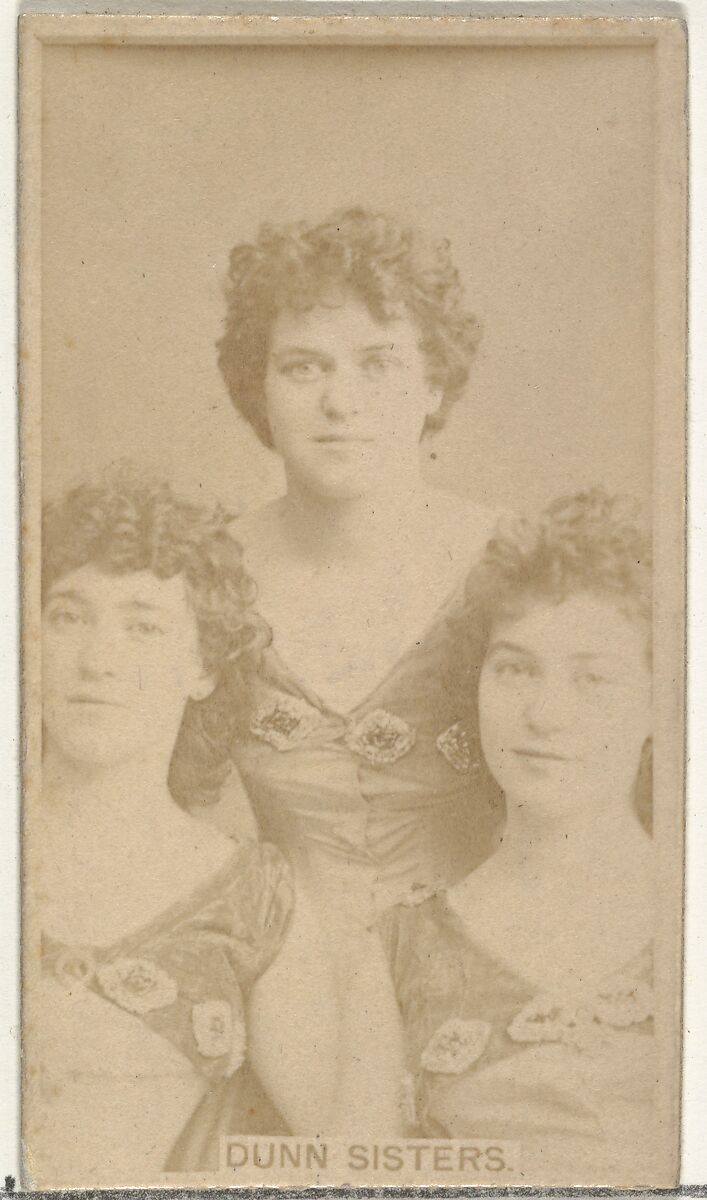 Dunn Sisters, from the Actors and Actresses series (N145-8) issued by Duke Sons & Co. to promote Duke Cigarettes, Issued by W. Duke, Sons &amp; Co. (New York and Durham, N.C.), Albumen photograph 