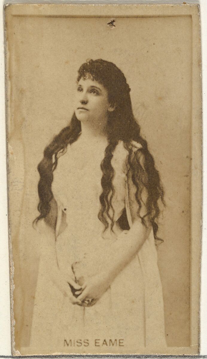 Miss Eame, from the Actors and Actresses series (N145-8) issued by Duke Sons & Co. to promote Duke Cigarettes, Issued by W. Duke, Sons &amp; Co. (New York and Durham, N.C.), Albumen photograph 