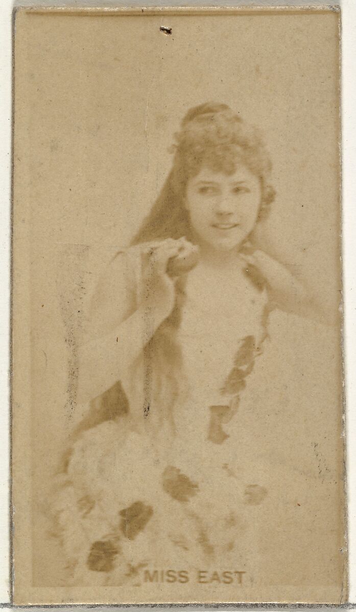 Miss East, from the Actors and Actresses series (N145-8) issued by Duke Sons & Co. to promote Duke Cigarettes, Issued by W. Duke, Sons &amp; Co. (New York and Durham, N.C.), Albumen photograph 