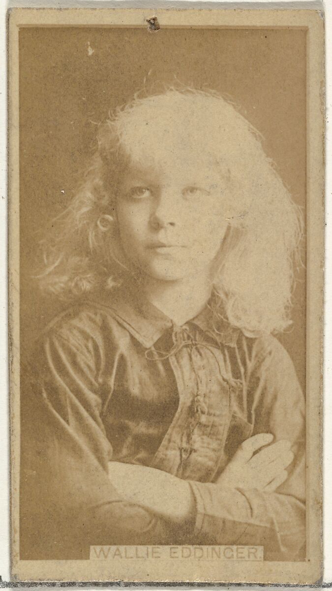 Wallie Eddinger, from the Actors and Actresses series (N145-8) issued by Duke Sons & Co. to promote Duke Cigarettes, Issued by W. Duke, Sons &amp; Co. (New York and Durham, N.C.), Albumen photograph 