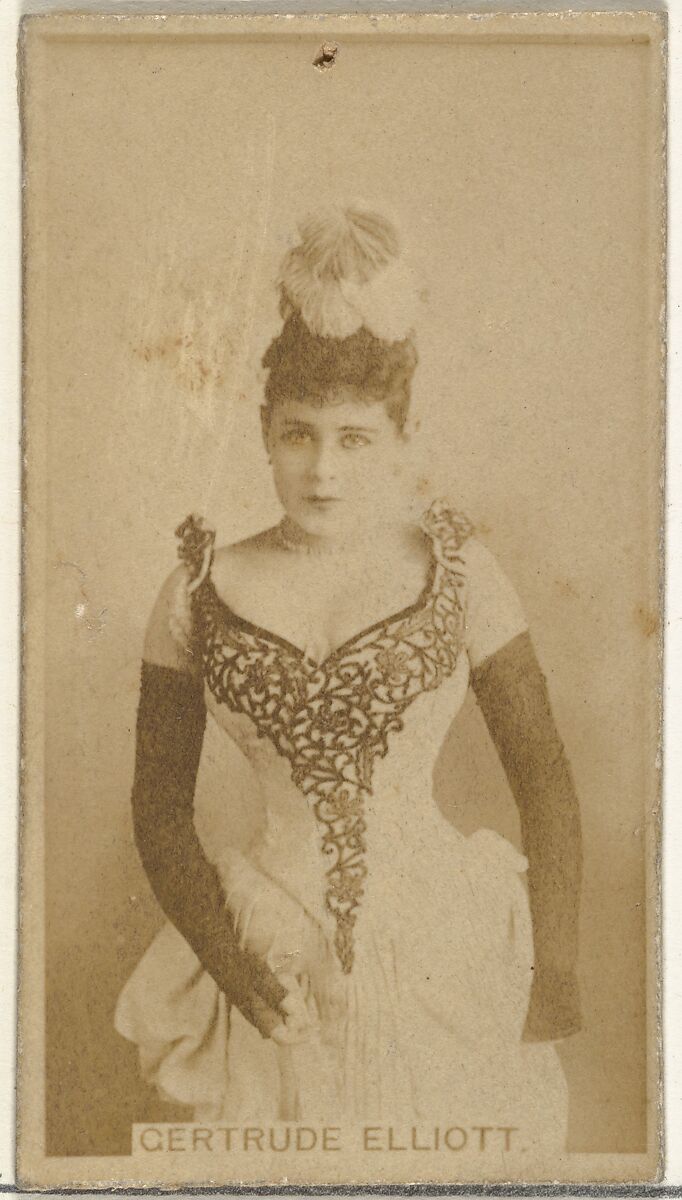 Gertrude Elliott, from the Actors and Actresses series (N145-8) issued by Duke Sons & Co. to promote Duke Cigarettes, Issued by W. Duke, Sons &amp; Co. (New York and Durham, N.C.), Albumen photograph 
