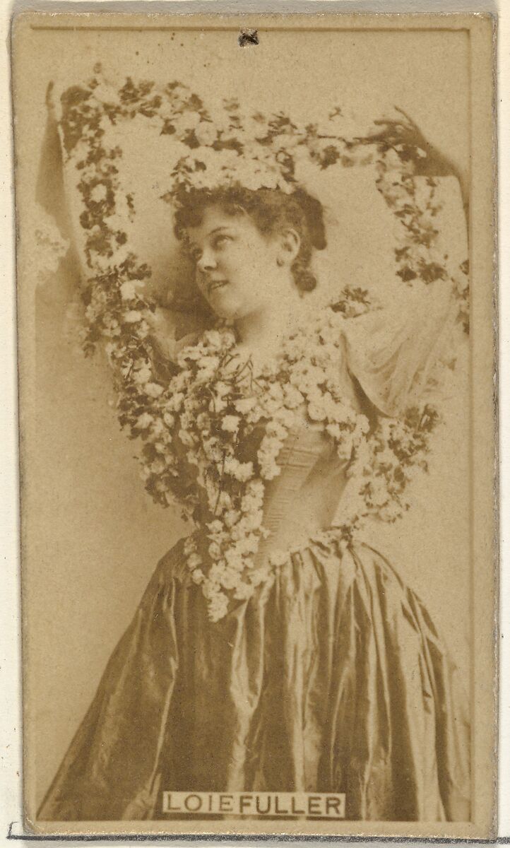 Loie Fuller, from the Actors and Actresses series (N145-8) issued by Duke Sons & Co. to promote Duke Cigarettes, Issued by W. Duke, Sons &amp; Co. (New York and Durham, N.C.), Albumen photograph 