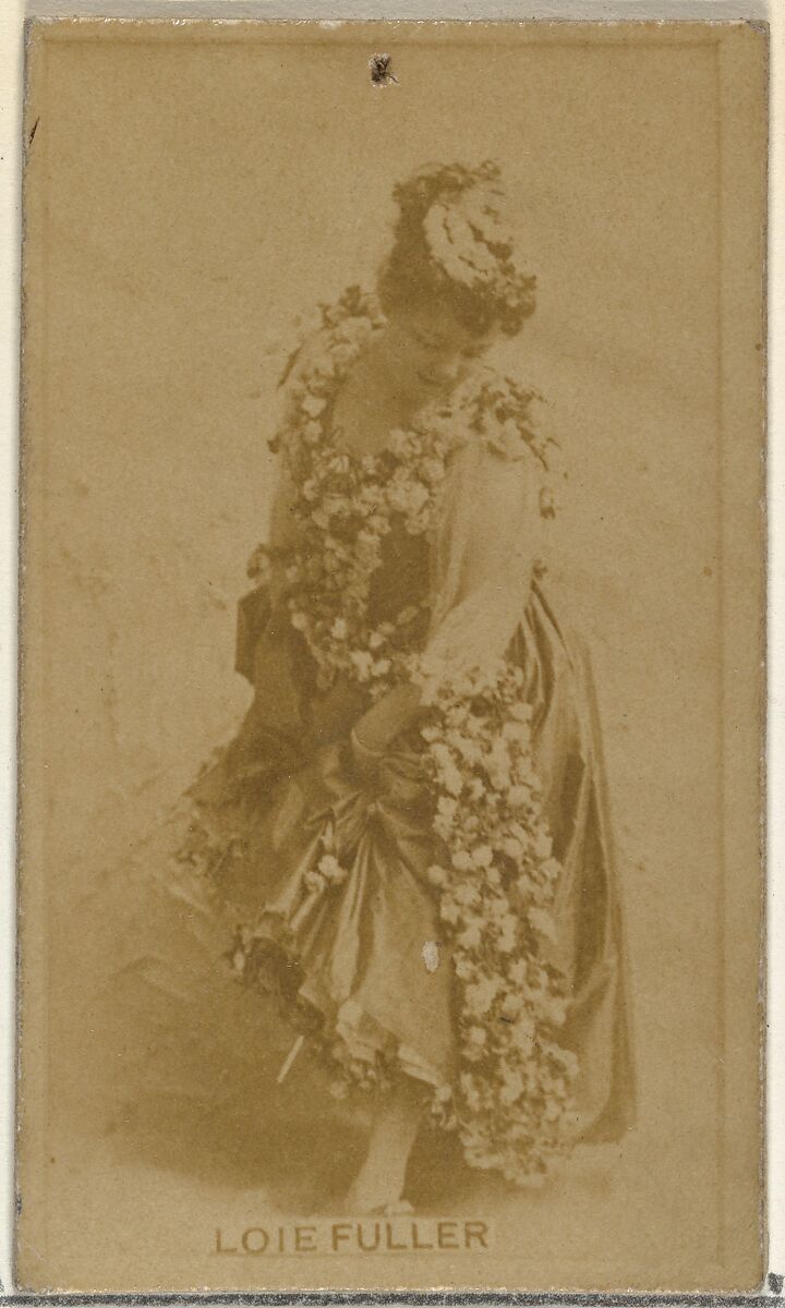 Loie Fuller, from the Actors and Actresses series (N145-8) issued by Duke Sons & Co. to promote Duke Cigarettes, Issued by W. Duke, Sons &amp; Co. (New York and Durham, N.C.), Albumen photograph 