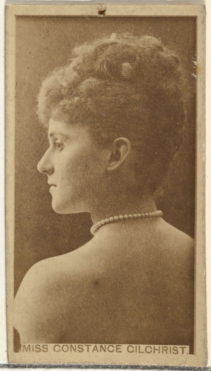 Miss Constance Gilchrist, from the Actors and Actresses series (N145-8) issued by Duke Sons & Co. to promote Duke Cigarettes, Issued by W. Duke, Sons &amp; Co. (New York and Durham, N.C.), Albumen photograph 
