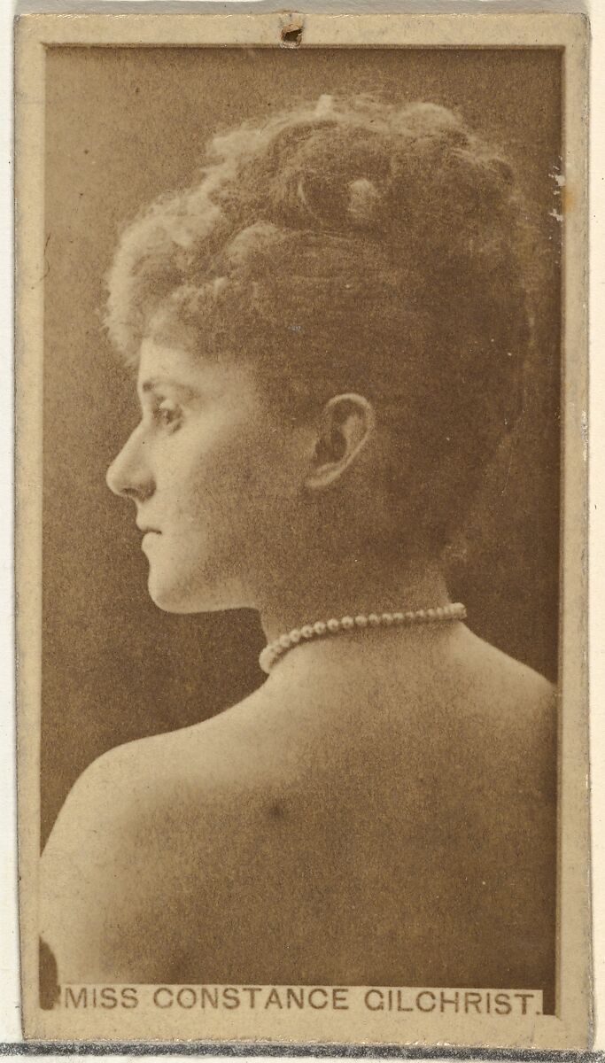 Miss Constance Gilchrist, from the Actors and Actresses series (N145-8) issued by Duke Sons & Co. to promote Duke Cigarettes, Issued by W. Duke, Sons &amp; Co. (New York and Durham, N.C.), Albumen photograph