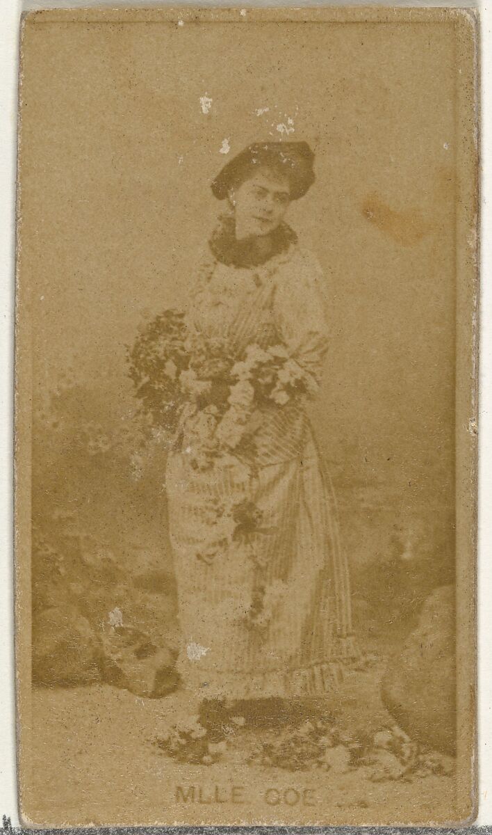 Mlle. Goe, from the Actors and Actresses series (N145-8) issued by Duke Sons & Co. to promote Duke Cigarettes, Issued by W. Duke, Sons &amp; Co. (New York and Durham, N.C.), Albumen photograph 