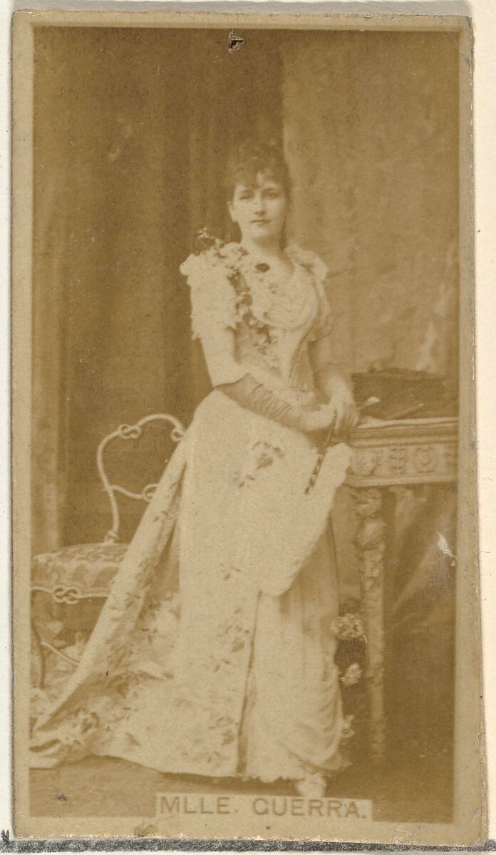 Mlle. Guerra, from the Actors and Actresses series (N145-8) issued by Duke Sons & Co. to promote Duke Cigarettes, Issued by W. Duke, Sons &amp; Co. (New York and Durham, N.C.), Albumen photograph 