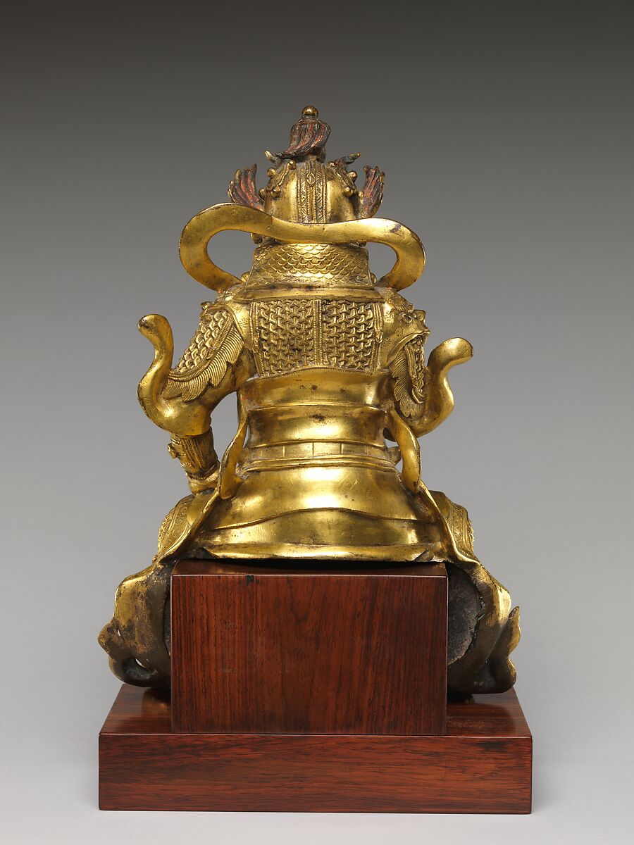 Skanda (Chinese Weituo), Gilt brass; lost-wax cast, China