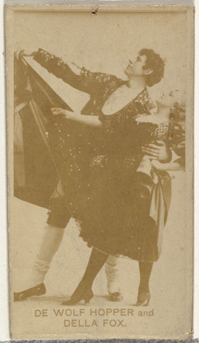 De Wolf Hopper and Della Fox, from the Actors and Actresses series (N145-8) issued by Duke Sons & Co. to promote Duke Cigarettes, Issued by W. Duke, Sons &amp; Co. (New York and Durham, N.C.), Albumen photograph 