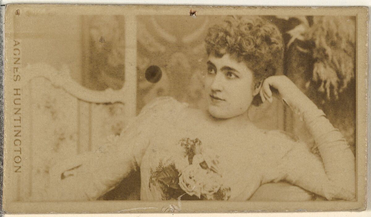 Agnes Huntington, from the Actors and Actresses series (N145-8) issued by Duke Sons & Co. to promote Duke Cigarettes, Issued by W. Duke, Sons &amp; Co. (New York and Durham, N.C.), Albumen photograph 