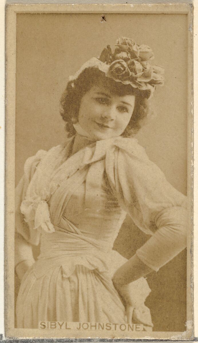 Sibyl Johnstone, from the Actors and Actresses series (N145-8) issued by Duke Sons & Co. to promote Duke Cigarettes, Issued by W. Duke, Sons &amp; Co. (New York and Durham, N.C.), Albumen photograph 
