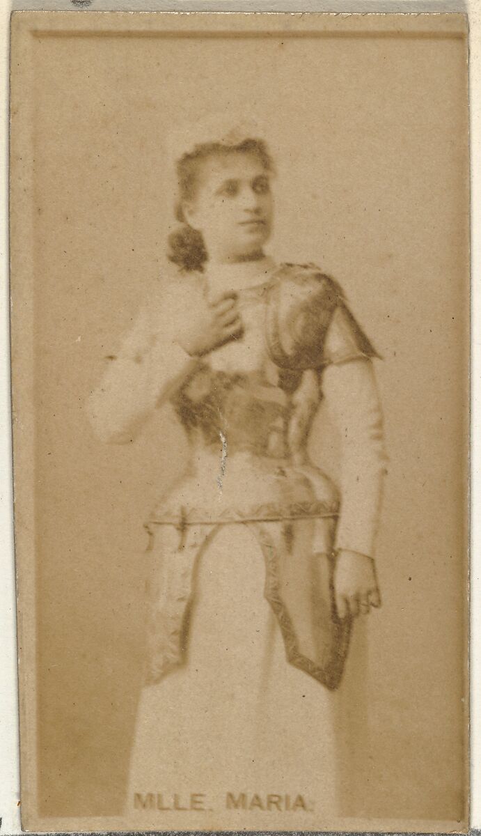 Mlle. Maria, from the Actors and Actresses series (N145-8) issued by Duke Sons & Co. to promote Duke Cigarettes, Issued by W. Duke, Sons &amp; Co. (New York and Durham, N.C.), Albumen photograph 