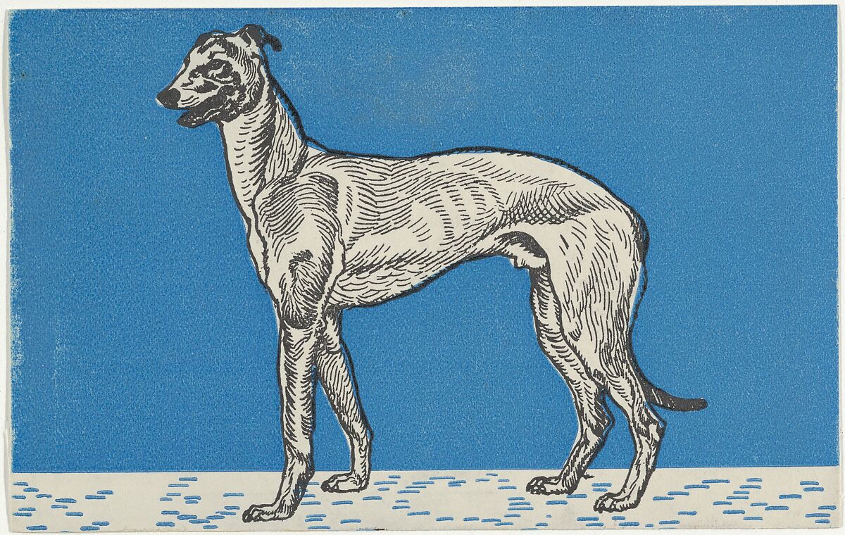 Greyhound, Moriz Jung (Austrian (born Czechoslovakia) Moravia 1885–1915 Manilowa (Carpathians)), Color lithograph 