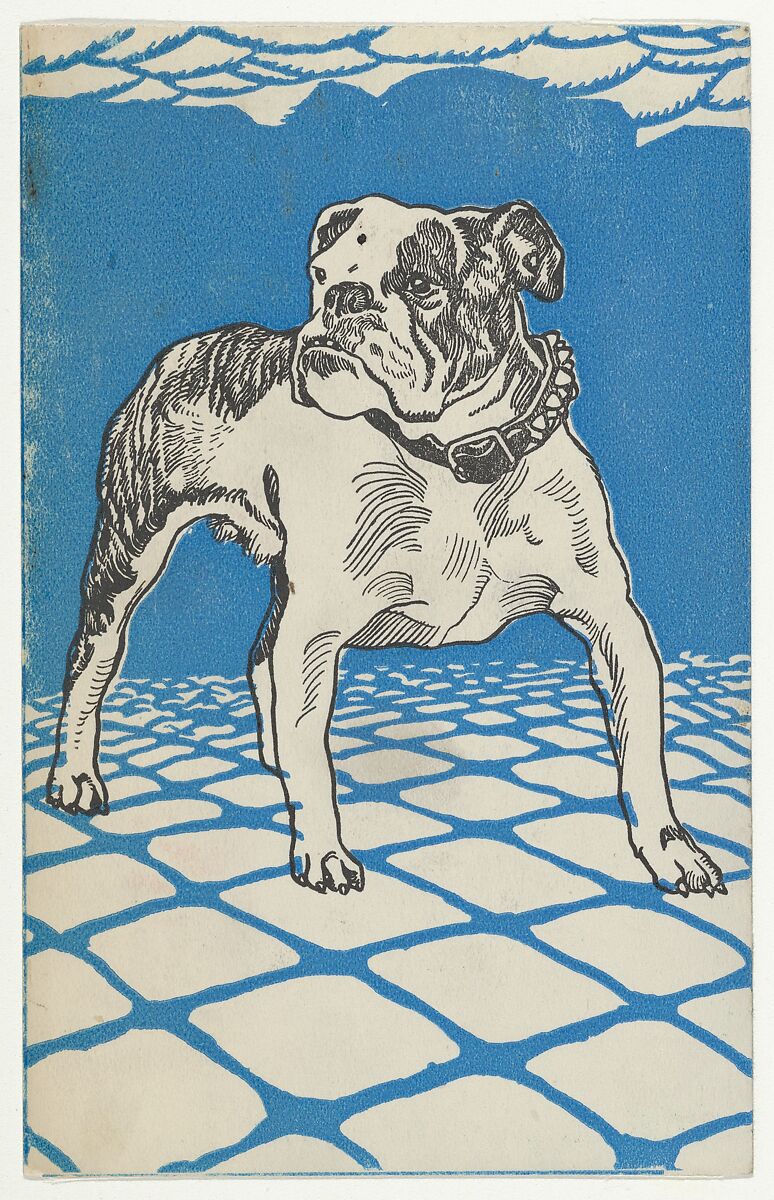 Bulldog, Moriz Jung (Austrian (born Czechoslovakia) Moravia 1885–1915 Manilowa (Carpathians)), Color lithograph 