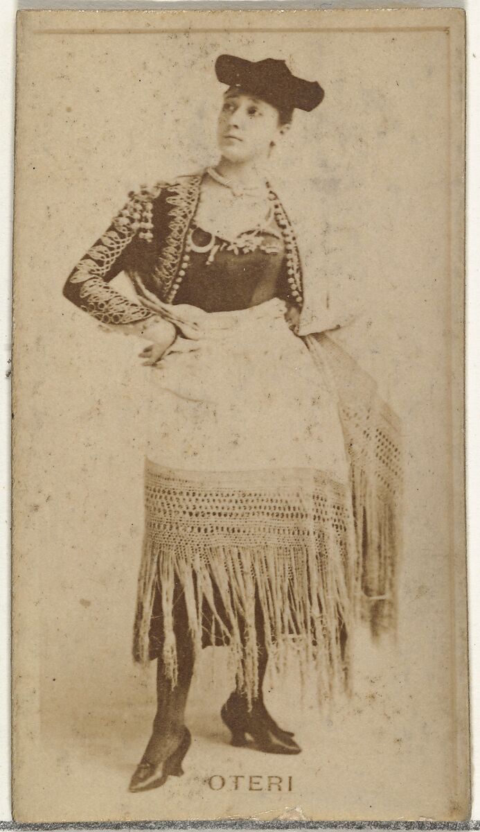 Miss Oteri, from the Actors and Actresses series (N145-8) issued by Duke Sons & Co. to promote Duke Cigarettes, Issued by W. Duke, Sons &amp; Co. (New York and Durham, N.C.), Albumen photograph 