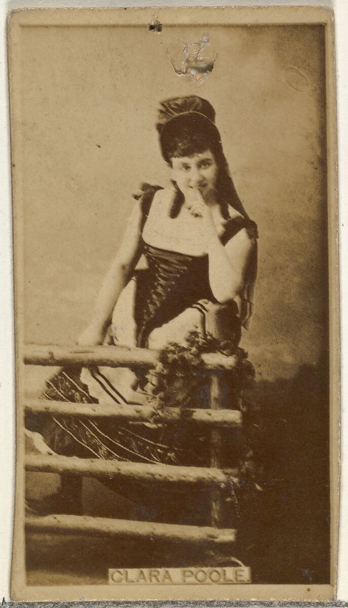 Clara Poole, from the Actors and Actresses series (N145-8) issued by Duke Sons & Co. to promote Duke Cigarettes, Issued by W. Duke, Sons &amp; Co. (New York and Durham, N.C.), Albumen photograph 