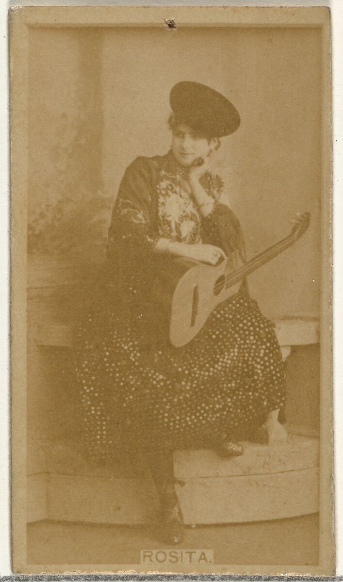 Miss Rosita, from the Actors and Actresses series (N145-8) issued by Duke Sons & Co. to promote Duke Cigarettes, Issued by W. Duke, Sons &amp; Co. (New York and Durham, N.C.), Albumen photograph 