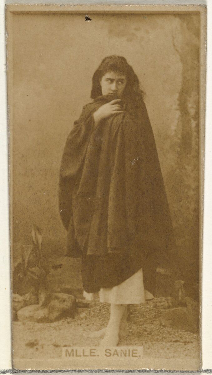 Mlle. Sanie, from the Actors and Actresses series (N145-8) issued by Duke Sons & Co. to promote Duke Cigarettes, Issued by W. Duke, Sons &amp; Co. (New York and Durham, N.C.), Albumen photograph 