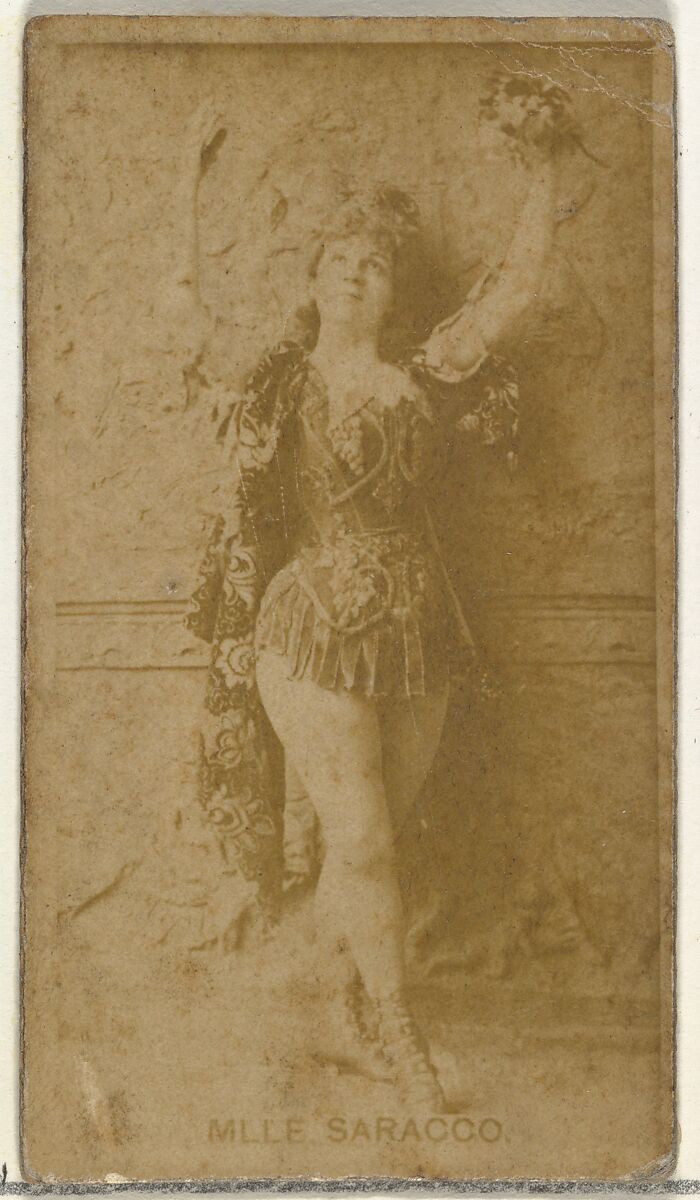 Mlle. Saracco, from the Actors and Actresses series (N145-8) issued by Duke Sons & Co. to promote Duke Cigarettes, Issued by W. Duke, Sons &amp; Co. (New York and Durham, N.C.), Albumen photograph 