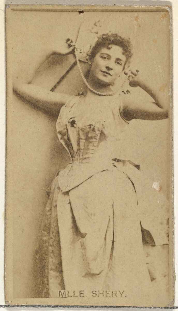 Mlle. Shery, from the Actors and Actresses series (N145-8) issued by Duke Sons & Co. to promote Duke Cigarettes, Issued by W. Duke, Sons &amp; Co. (New York and Durham, N.C.), Albumen photograph 