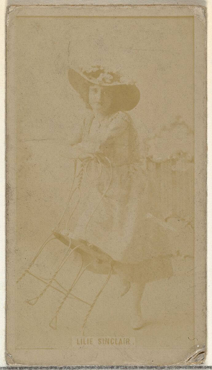 Lilie Sinclair, from the Actors and Actresses series (N145-8) issued by Duke Sons & Co. to promote Duke Cigarettes, Issued by W. Duke, Sons &amp; Co. (New York and Durham, N.C.), Albumen photograph