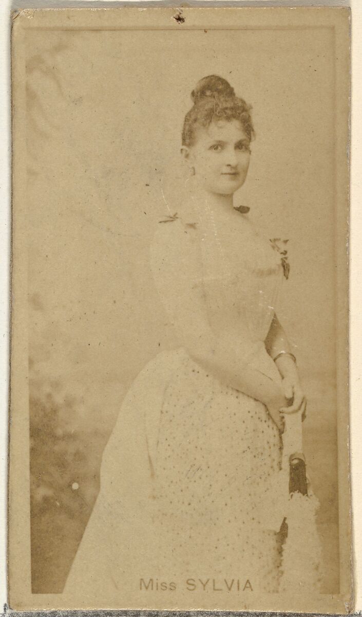 Miss Sylvia, from the Actors and Actresses series (N145-8) issued by Duke Sons & Co. to promote Duke Cigarettes, Issued by W. Duke, Sons &amp; Co. (New York and Durham, N.C.), Albumen photograph 