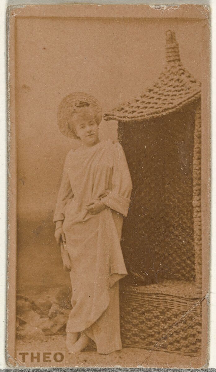 Theo, from the Actors and Actresses series (N145-8) issued by Duke Sons & Co. to promote Duke Cigarettes, Issued by W. Duke, Sons &amp; Co. (New York and Durham, N.C.), Albumen photograph