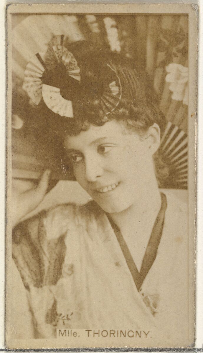Mlle. Thoringny, from the Actors and Actresses series (N145-8) issued by Duke Sons & Co. to promote Duke Cigarettes, Issued by W. Duke, Sons &amp; Co. (New York and Durham, N.C.), Albumen photograph 