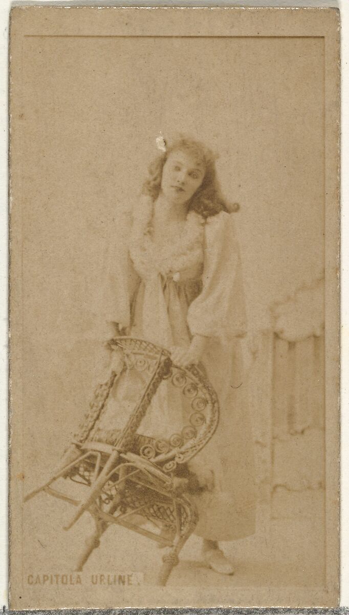 Capitola Urline, from the Actors and Actresses series (N145-8) issued by Duke Sons & Co. to promote Duke Cigarettes, Issued by W. Duke, Sons &amp; Co. (New York and Durham, N.C.), Albumen photograph 
