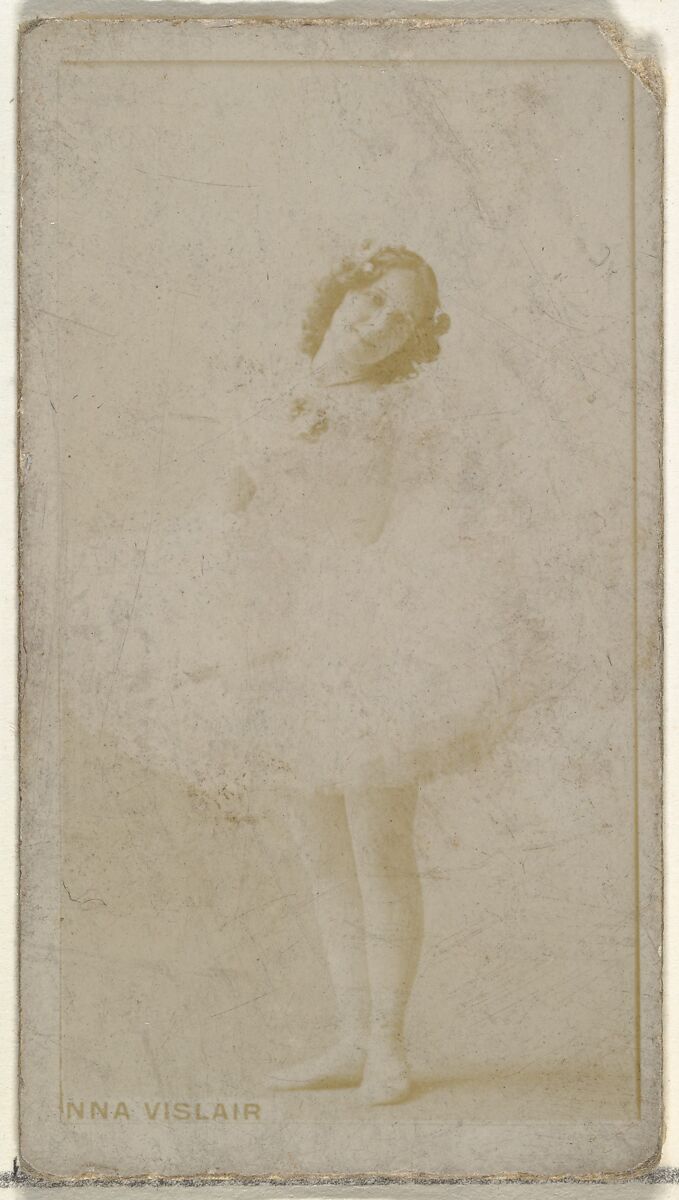 Anna Vislair, from the Actors and Actresses series (N145-8) issued by Duke Sons & Co. to promote Duke Cigarettes, Issued by W. Duke, Sons &amp; Co. (New York and Durham, N.C.), Albumen photograph 
