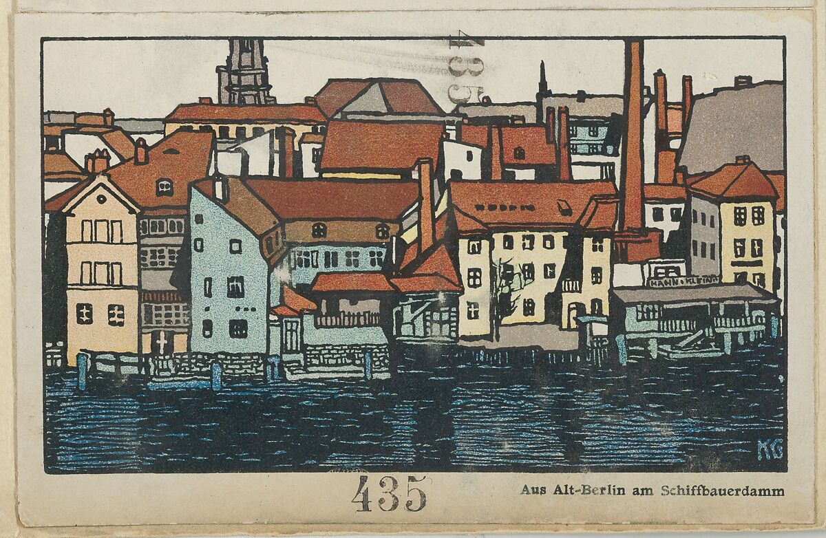From Old Berlin on the Schiffbauerdamm (Aus Alt-Berlin am Schiffbauerdamm), Gustav Kalhammer (Austrian, Vienna 1886–1919/20 (?) Vienna), Color lithograph 