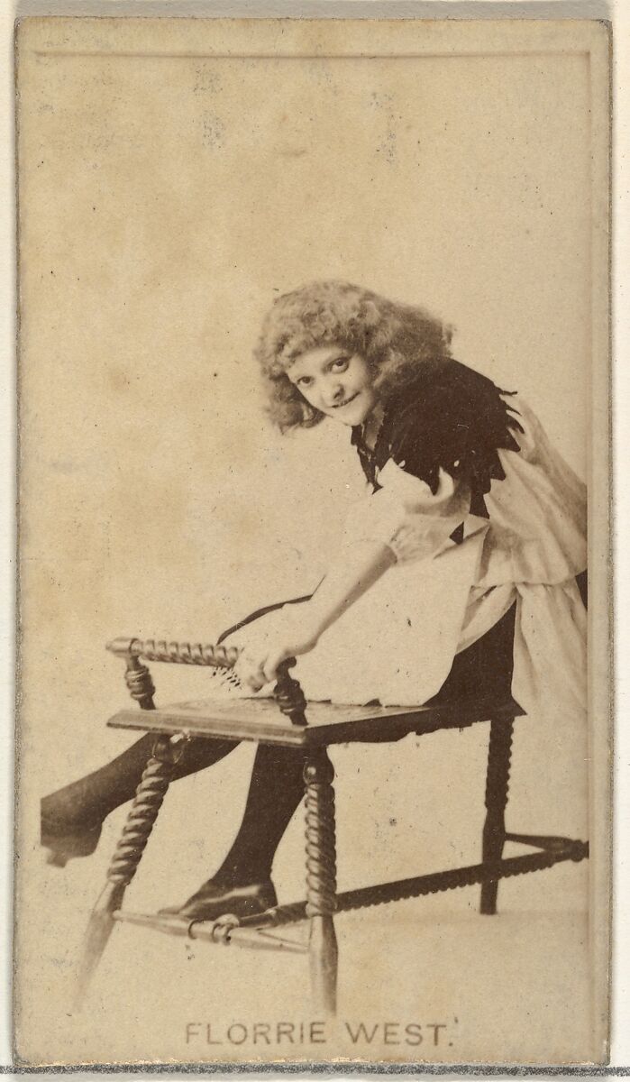 Florrie West, from the Actors and Actresses series (N145-8) issued by Duke Sons & Co. to promote Duke Cigarettes, Issued by W. Duke, Sons &amp; Co. (New York and Durham, N.C.), Albumen photograph 