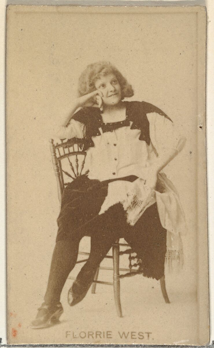 Florrie West, from the Actors and Actresses series (N145-8) issued by Duke Sons & Co. to promote Duke Cigarettes, Issued by W. Duke, Sons &amp; Co. (New York and Durham, N.C.), Albumen photograph 