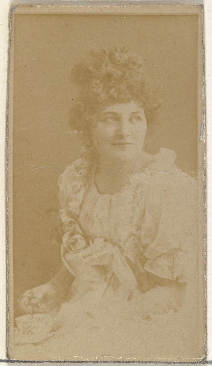 [Actress holding teacup], from the Actors and Actresses series (N145-8) issued by Duke Sons & Co. to promote Duke Cigarettes, Issued by W. Duke, Sons &amp; Co. (New York and Durham, N.C.), Albumen photograph 