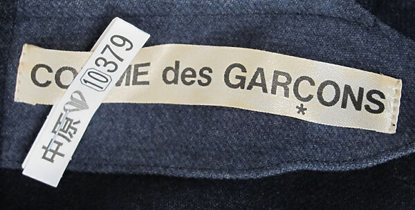 Ensemble, Comme des Garçons (Japanese, founded 1969), wool, cotton, Japanese