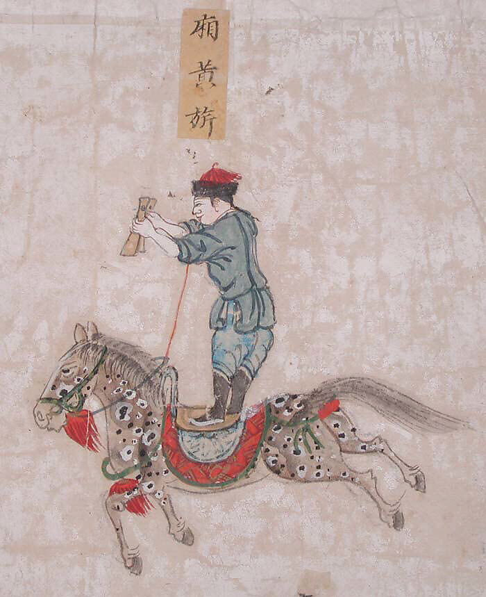 Horsemanship Competition for the Shunzhi Emperor, Nardunbu (Manchu, active mid-17th century), Handscroll; ink and color on paper, China