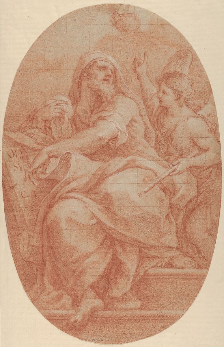 The Prophet Jeremiah, Sebastiano Conca (Italian, Gaeta 1676 or 1680–1764 Naples), Red chalk 