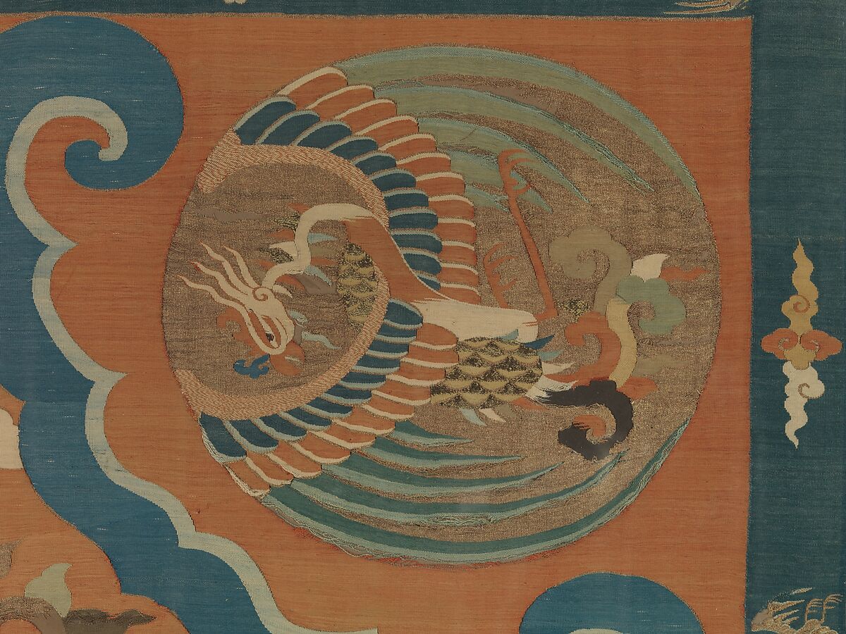 Screen Panel with Lions, Birds, and Flowers, Silk and metal thread tapestry (kesi), China