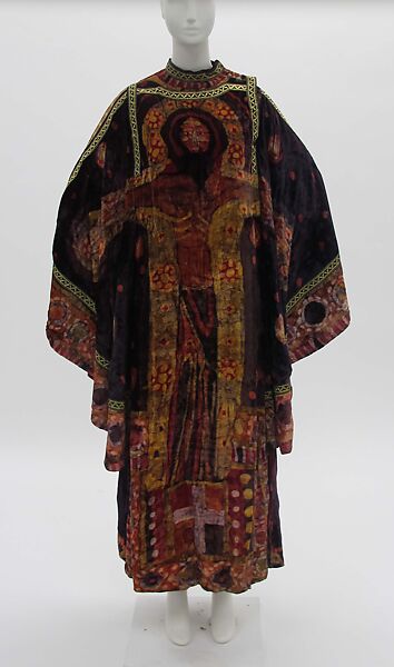 Caftan, Bill Gibb (British, 1943–1988), synthetic, metal, British 