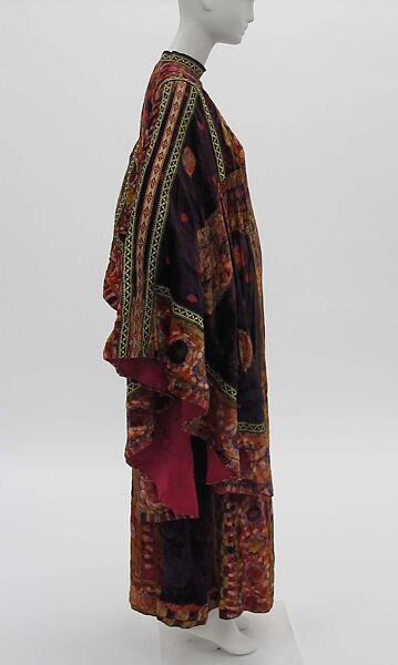 Caftan, Bill Gibb (British, 1943–1988), synthetic, metal, British
