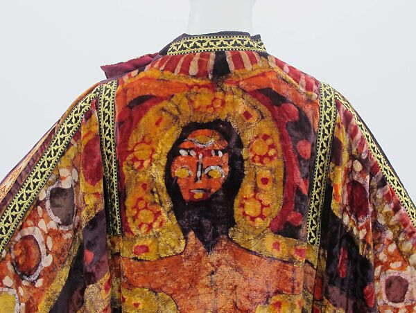 Caftan, Bill Gibb (British, 1943–1988), synthetic, metal, British