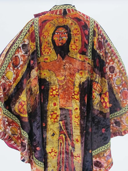 Caftan, Bill Gibb (British, 1943–1988), synthetic, metal, British