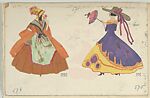 Fashion (place card), Mela Koehler (Austrian, Vienna 1885–1960 Stockholm), Color lithograph