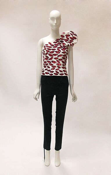 Ensemble, Yves Saint Laurent (French, founded 1961), wool, silk, synthetic, metal, glass, French