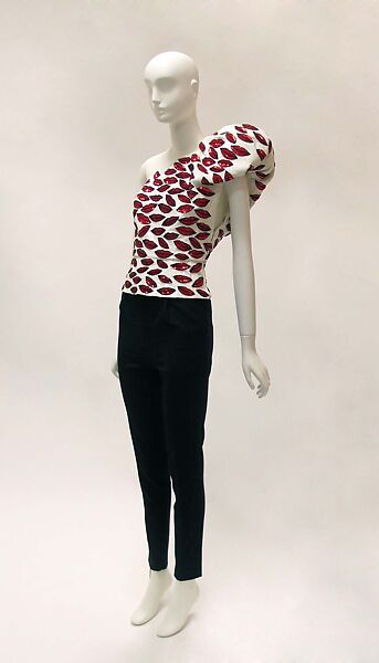 Ensemble, Yves Saint Laurent (French, founded 1961), wool, silk, synthetic, metal, glass, French