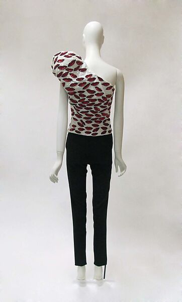 Ensemble, Yves Saint Laurent (French, founded 1961), wool, silk, synthetic, metal, glass, French