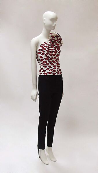 Ensemble, Yves Saint Laurent (French, founded 1961), wool, silk, synthetic, metal, glass, French